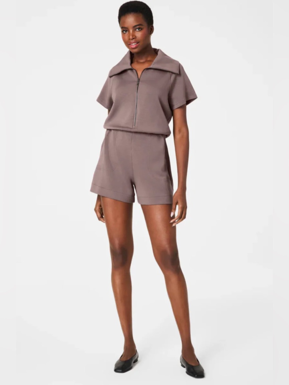 SPANX Air Essentials Half Zip Romper - NWT